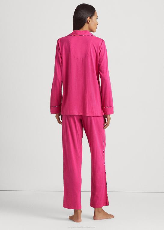 mørk pink Kvinder Ralph Lauren jersey sovesæt Z426B9579