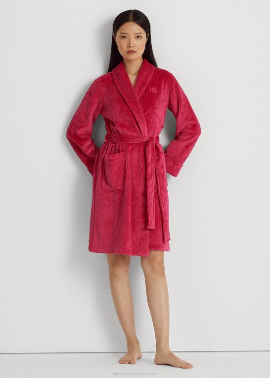 mørk pink Kvinder Ralph Lauren quiltet sjal-krave-kåbe Z426B9583