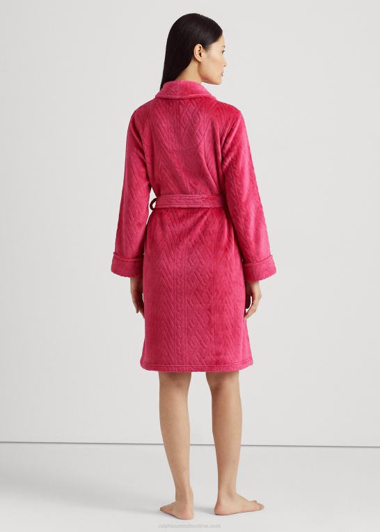mørk pink Kvinder Ralph Lauren quiltet sjal-krave-kåbe Z426B9583