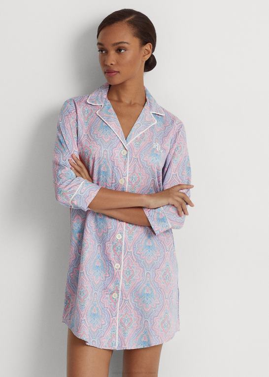 paisley Kvinder Ralph Lauren paisley satin soveskjorte Z426B4149
