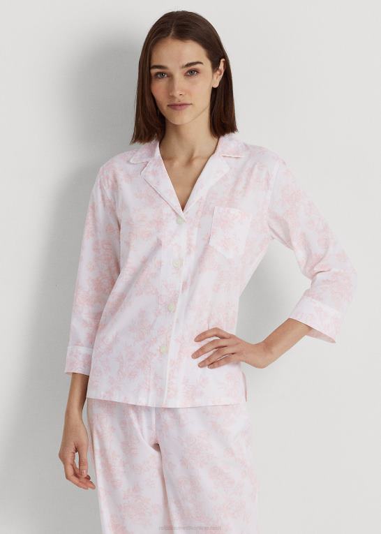 rose blomster Kvinder Ralph Lauren blomstret poplin sovesæt Z426B4465
