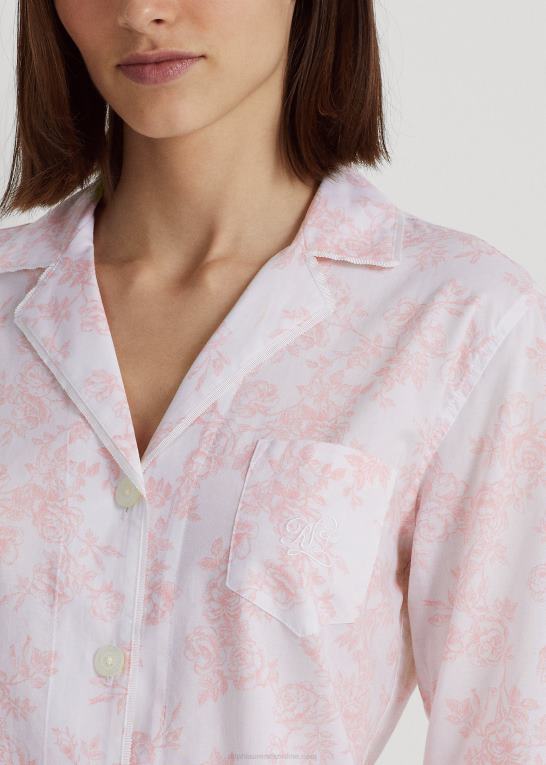 rose blomster Kvinder Ralph Lauren blomstret poplin sovesæt Z426B4465