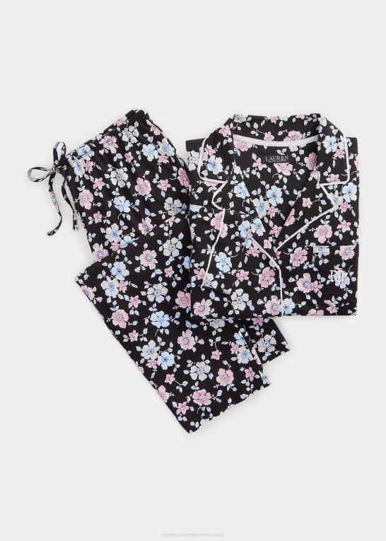 sort bundet blomster Kvinder Ralph Lauren blomstret jersey sovesæt Z426B4468