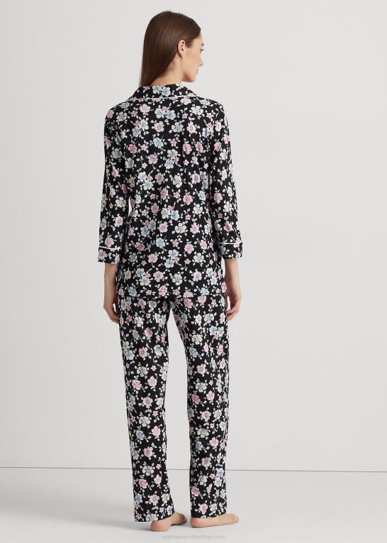sort bundet blomster Kvinder Ralph Lauren blomstret jersey sovesæt Z426B4468