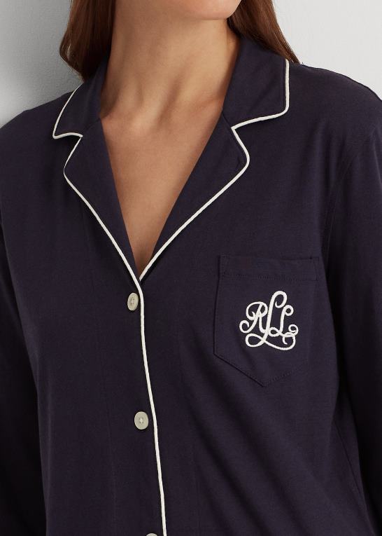 windsor flåde Kvinder Ralph Lauren pyjamassæt i bomuldsjersey Z426B4270