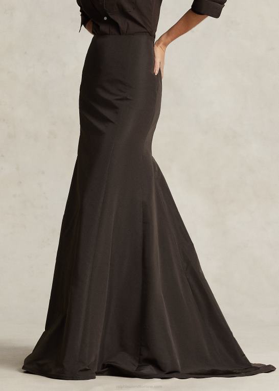Kvinder Ralph Lauren taft havfrue maxskirt Z426B3002