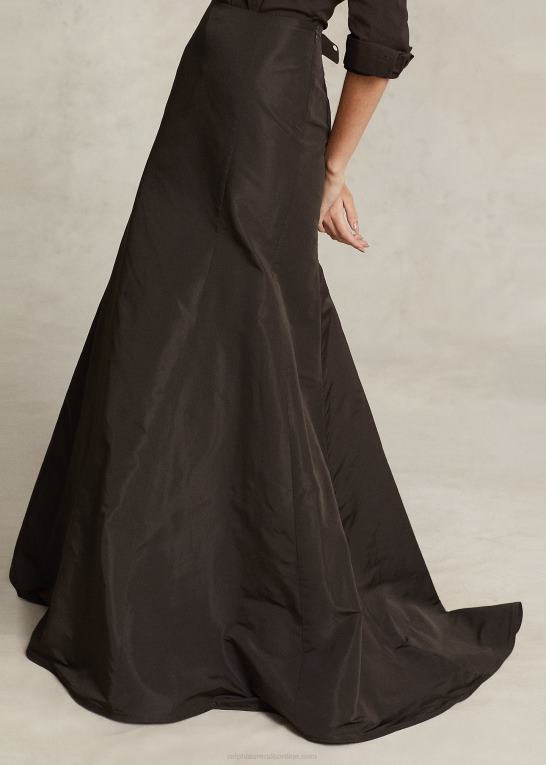 Kvinder Ralph Lauren taft havfrue maxskirt Z426B3002