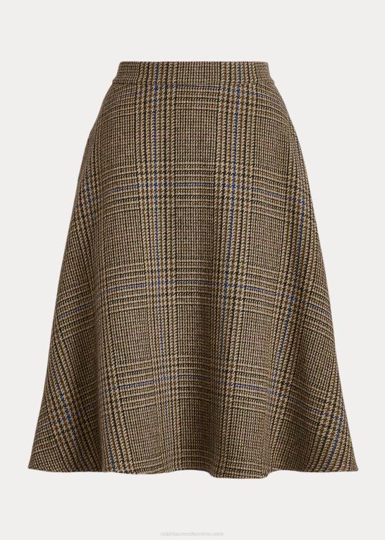brun multi Kvinder Ralph Lauren spelman-kollektionen tweed-nederdel Z426B3321