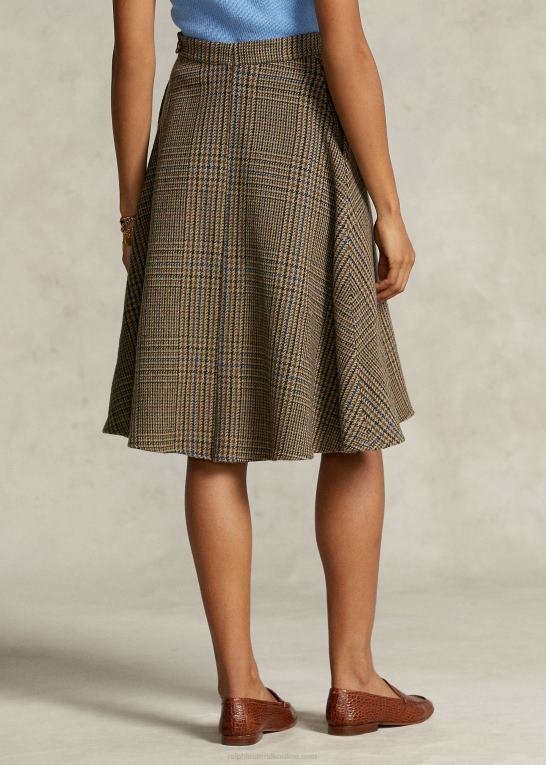 brun multi Kvinder Ralph Lauren spelman-kollektionen tweed-nederdel Z426B3321