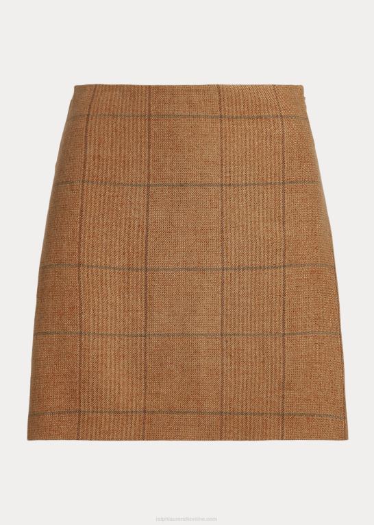 brun/salvie Kvinder Ralph Lauren carreen tweed nederdel Z426B3545