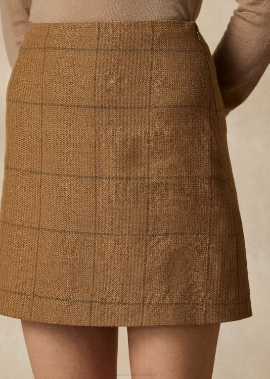 brun/salvie Kvinder Ralph Lauren carreen tweed nederdel Z426B3545