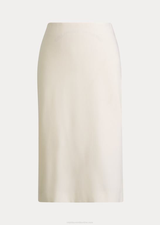 fløde Kvinder Ralph Lauren cindy stretch uld nederdel Z426B9361