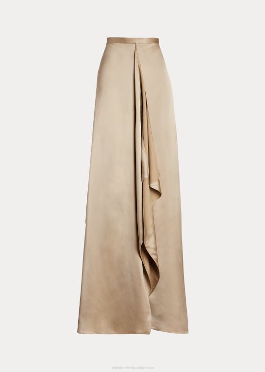 honning Kvinder Ralph Lauren ellwood vasket satin nederdel Z426B9273