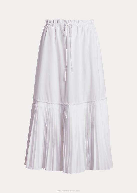hvid Kvinder Ralph Lauren a-line nederdel med plisseret søm Z426B3129