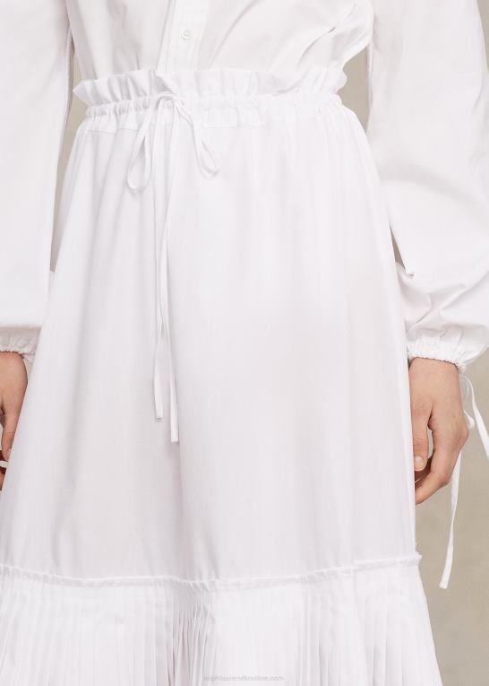 hvid Kvinder Ralph Lauren a-line nederdel med plisseret søm Z426B3129