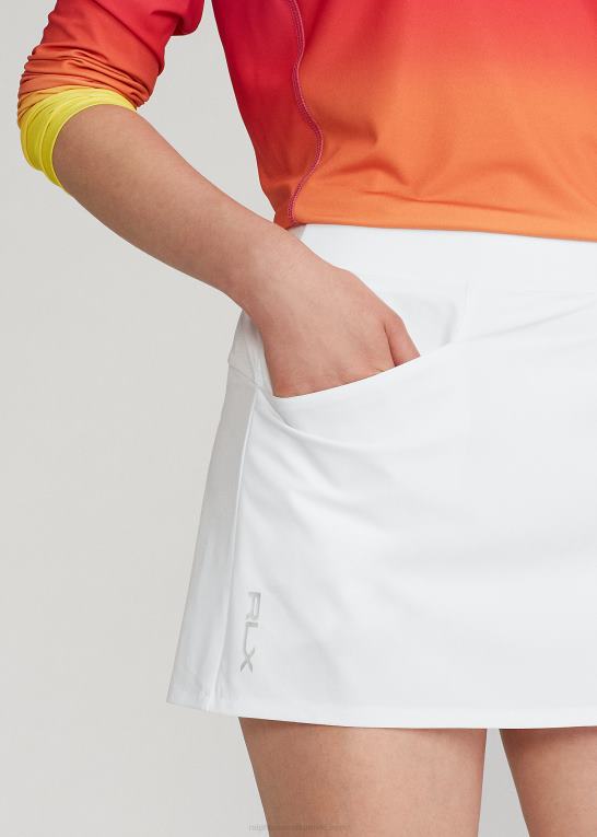 keramisk hvid Kvinder Ralph Lauren plisseret 4-vejs stretch skort Z426B3757