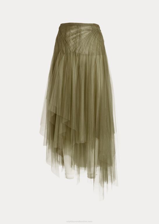 lav grøn Kvinder Ralph Lauren cliona asymmetrisk tylnederdel Z426B3581