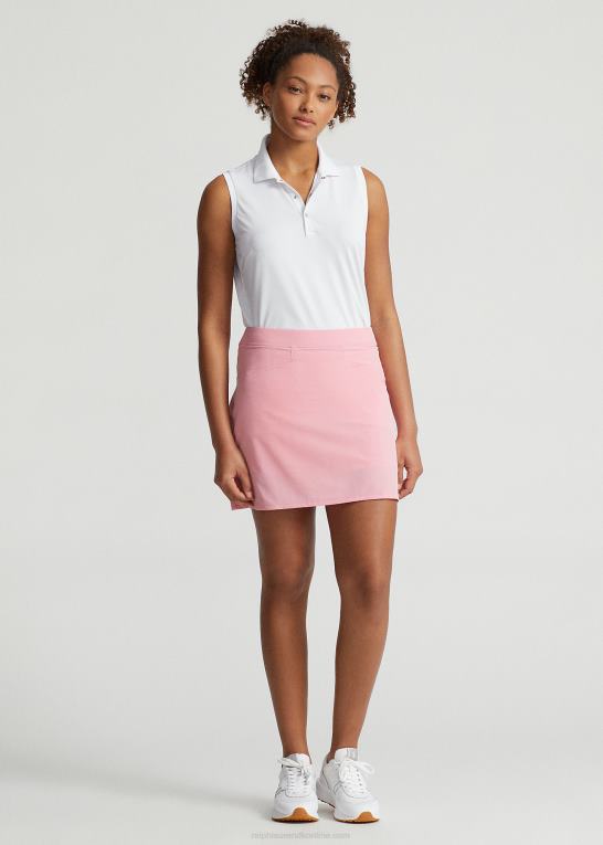 lyserød flamingo Kvinder Ralph Lauren rygplisseret stretchkort Z426B9394