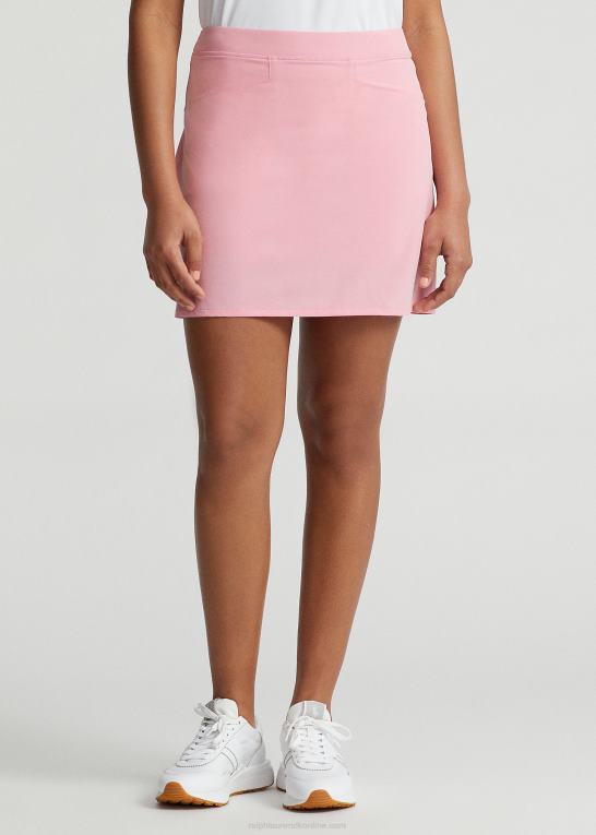 lyserød flamingo Kvinder Ralph Lauren rygplisseret stretchkort Z426B9394