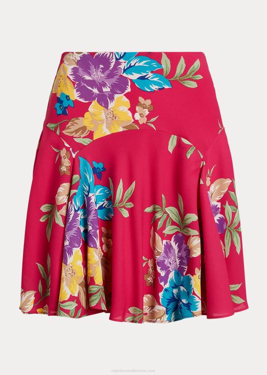 lyserød multi Kvinder Ralph Lauren blomstret georgette nederdel Z426B3881