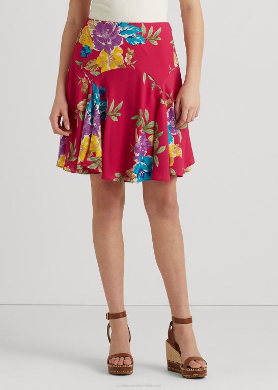 lyserød multi Kvinder Ralph Lauren blomstret georgette nederdel Z426B3881