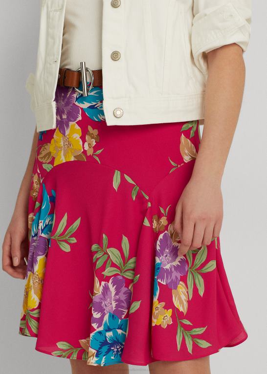 lyserød multi Kvinder Ralph Lauren blomstret georgette nederdel Z426B3881