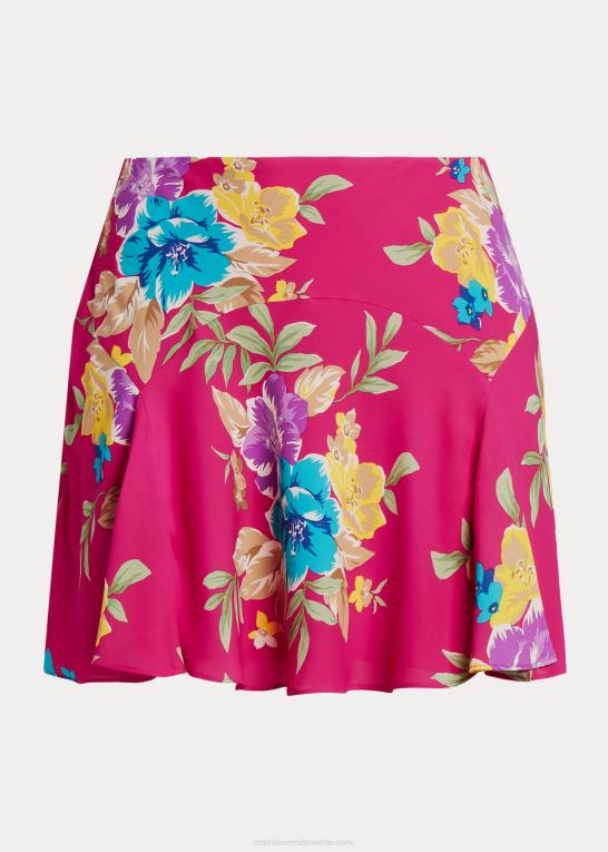 lyserød multi Kvinder Ralph Lauren blomstret georgette nederdel Z426B4563