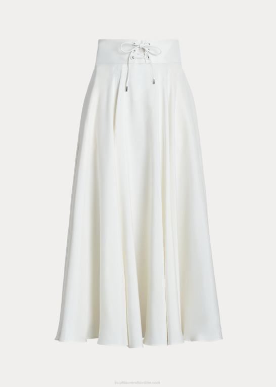 off white Kvinder Ralph Lauren abberton silke shantung nederdel Z426B3513
