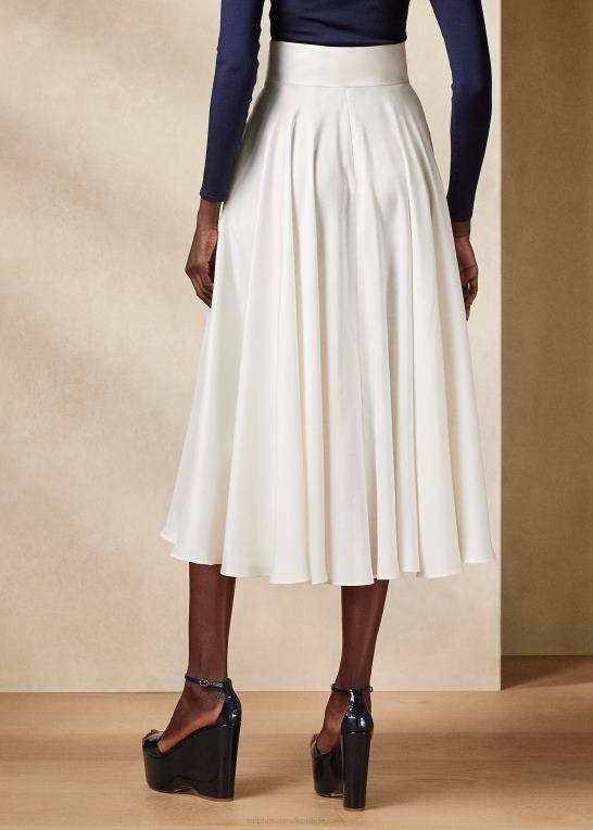 off white Kvinder Ralph Lauren abberton silke shantung nederdel Z426B3513