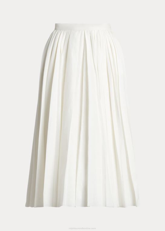 off white Kvinder Ralph Lauren arnav plisseret nederdel i hørblanding Z426B3593