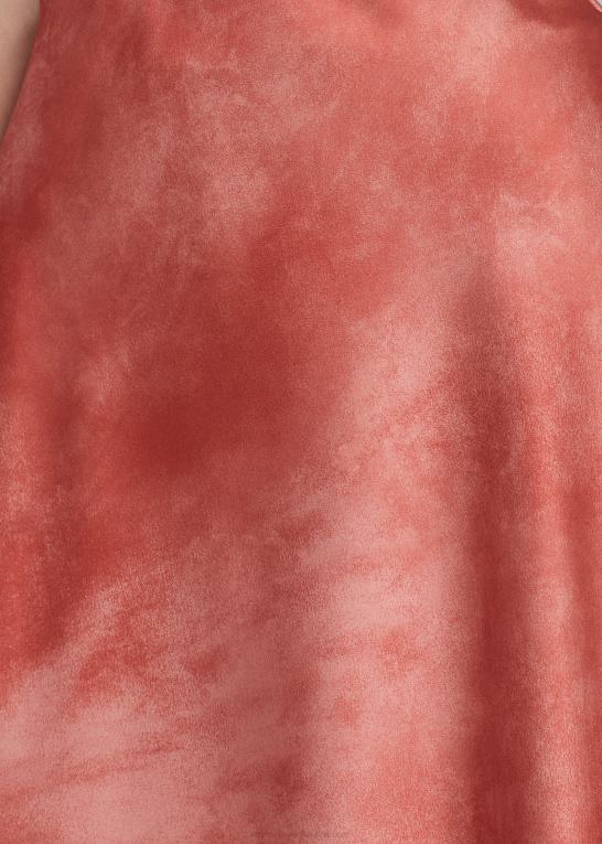 rød solsten multi Kvinder Ralph Lauren tie-dye-print satin nederdel Z426B3812
