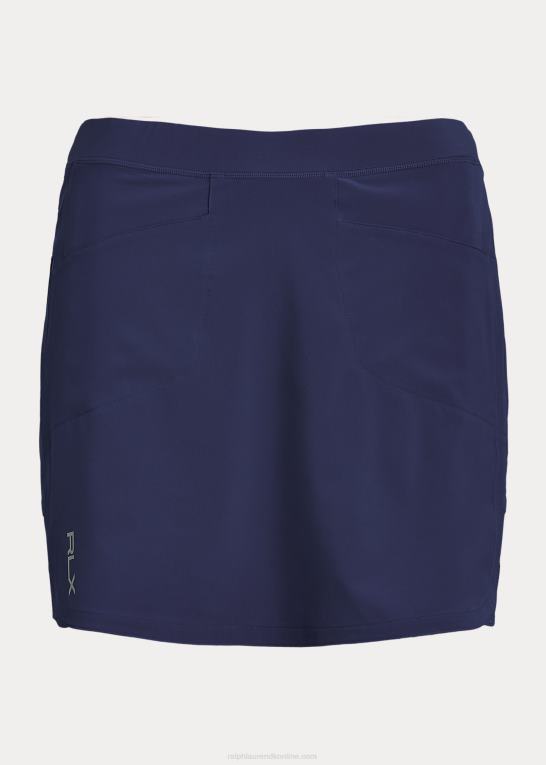 raffineret flåde Kvinder Ralph Lauren perforeret stretch skort Z426B3694