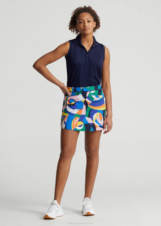 riviera abstrakt Kvinder Ralph Lauren 17" print ydeevne skort Z426B3721