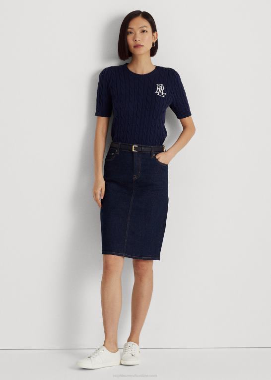 skylle vask Kvinder Ralph Lauren denim nederdel Z426B4012