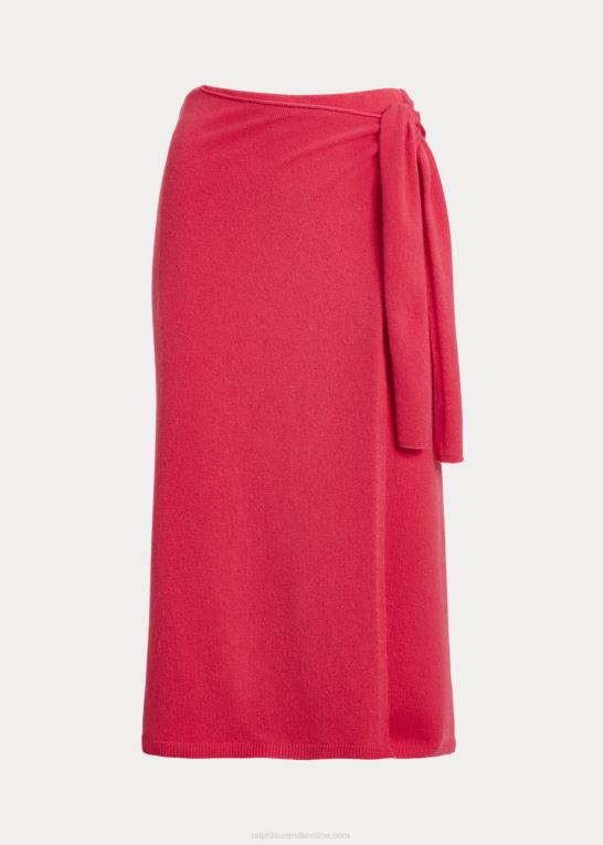 solnedgang rød Kvinder Ralph Lauren kashmir slå sweater nederdel Z426B2946