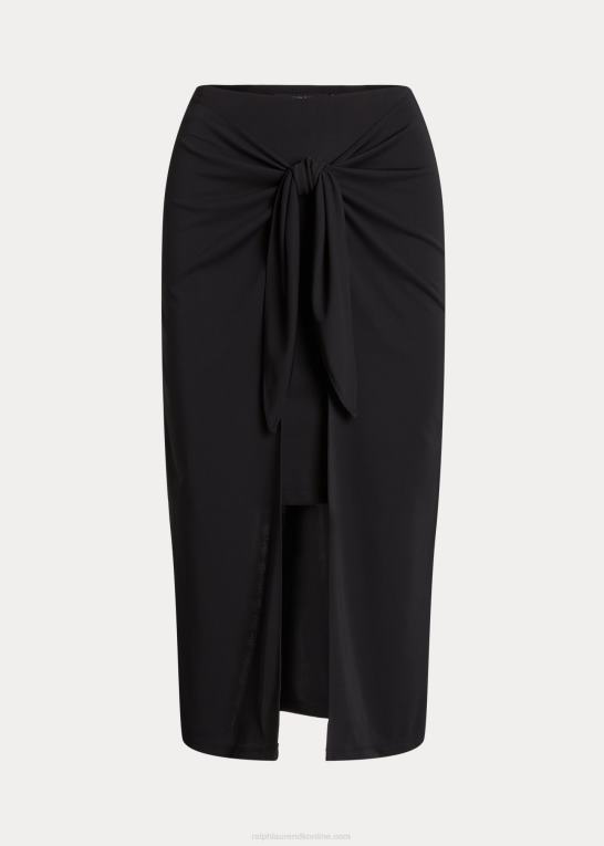 sort Kvinder Ralph Lauren midi-nederdel i stretch-jersey foran Z426B3851