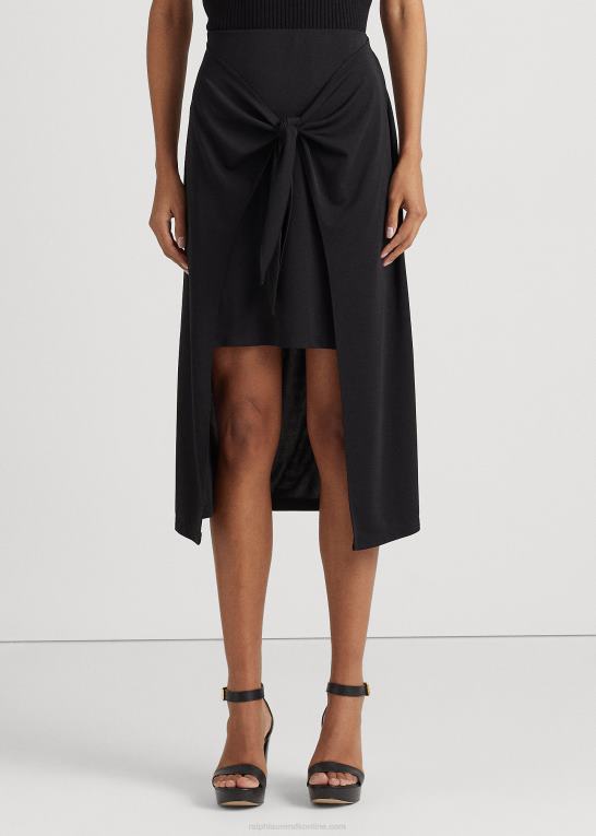sort Kvinder Ralph Lauren midi-nederdel i stretch-jersey foran Z426B4364