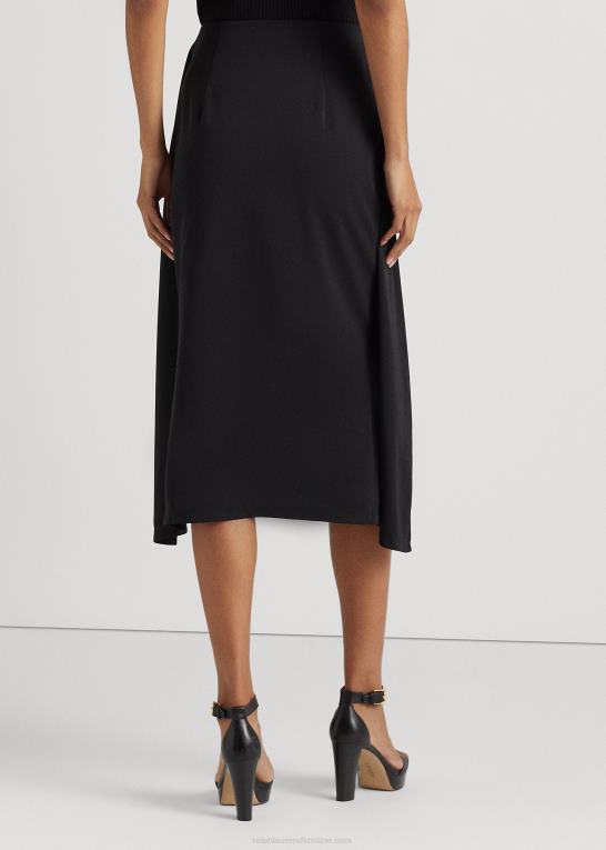 sort Kvinder Ralph Lauren midi-nederdel i stretch-jersey foran Z426B4364
