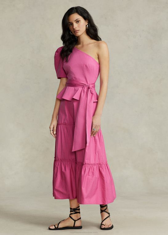varm fuschia Kvinder Ralph Lauren a-linet bomuldsnederdel Z426B2990