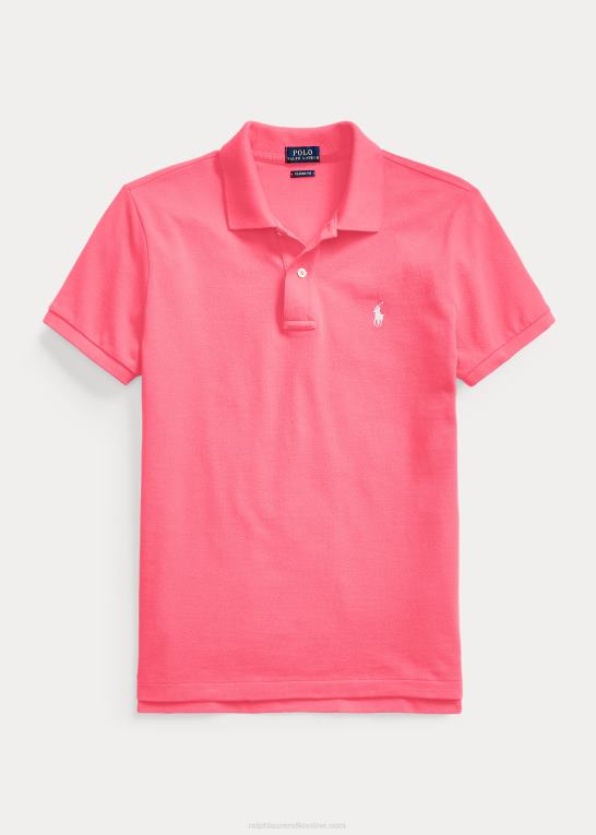Hot pink Kvinder Ralph Lauren klassisk pasform mesh poloshirt Z426B9216
