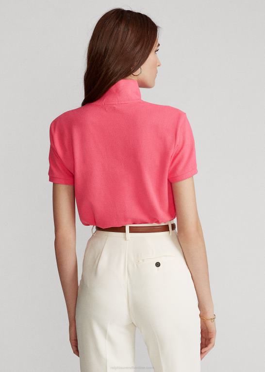 Hot pink Kvinder Ralph Lauren klassisk pasform mesh poloshirt Z426B9216