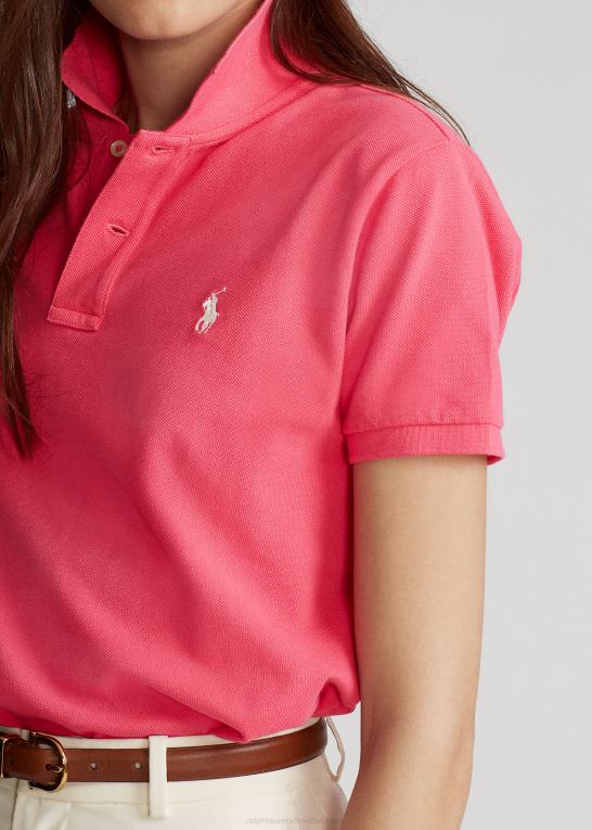Hot pink Kvinder Ralph Lauren klassisk pasform mesh poloshirt Z426B9216