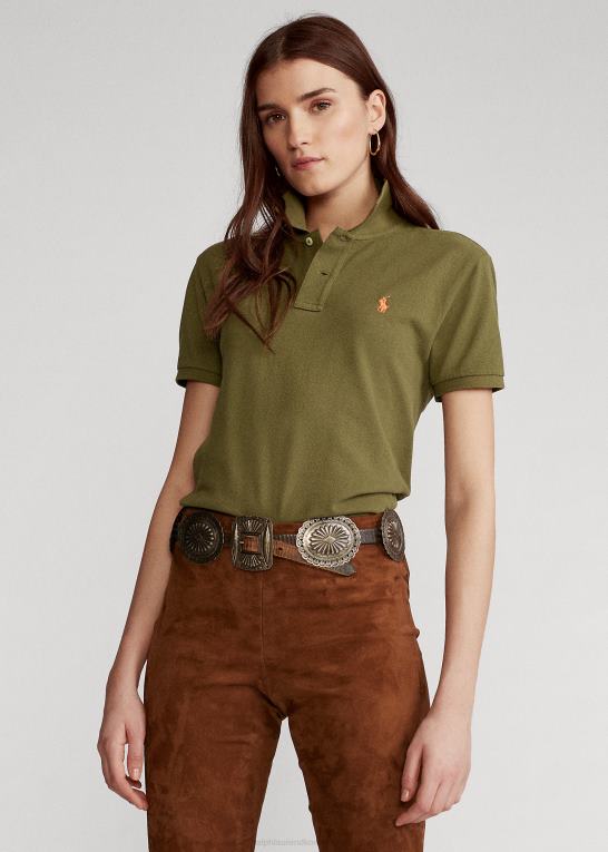 baldakin oliven Kvinder Ralph Lauren klassisk pasform mesh poloshirt Z426B9225