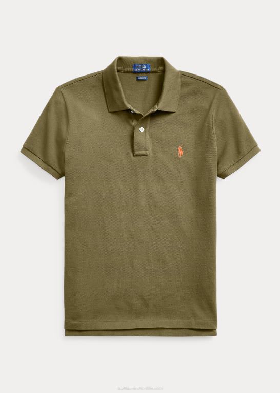 baldakin oliven Kvinder Ralph Lauren klassisk pasform mesh poloshirt Z426B9225