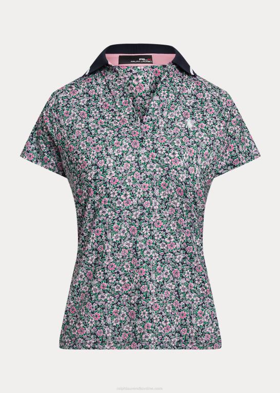 botanisk forberedelse Kvinder Ralph Lauren skræddersyet pasform jersey poloshirt Z426B9388