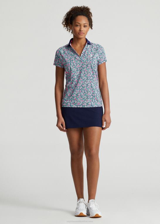 botanisk forberedelse Kvinder Ralph Lauren skræddersyet pasform jersey poloshirt Z426B9388