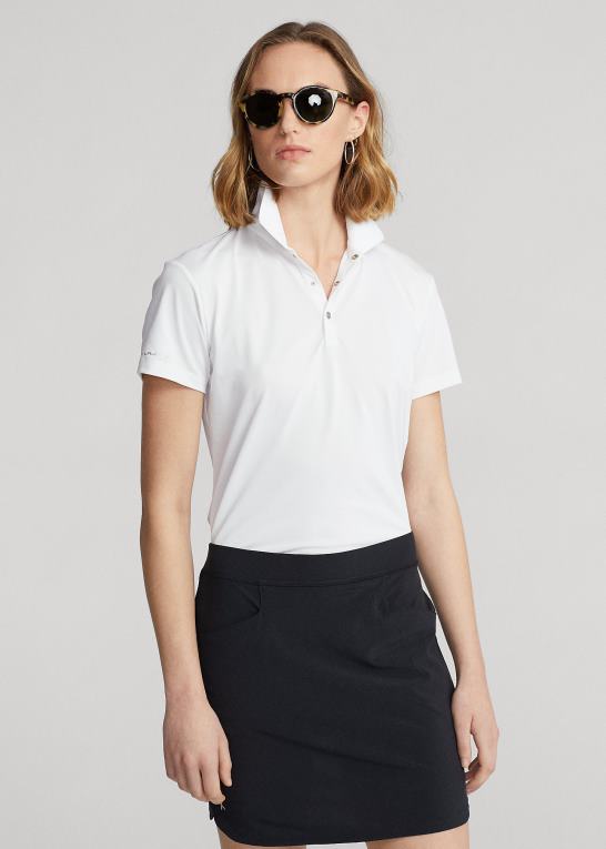 cer wht Kvinder Ralph Lauren pique poloshirt Z426B3691
