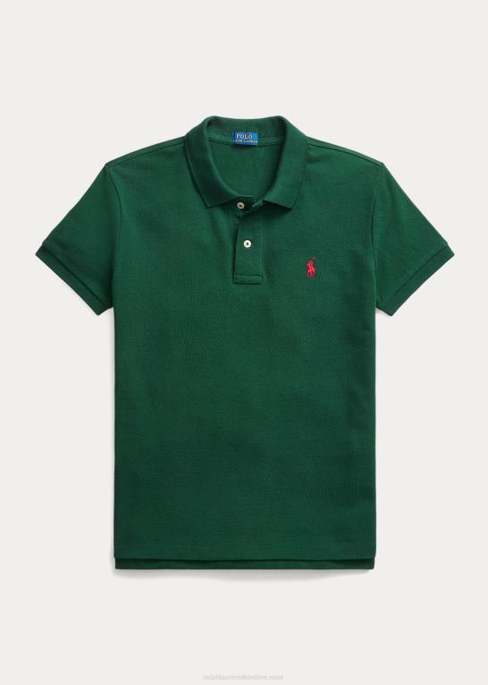 college grøn Kvinder Ralph Lauren klassisk pasform mesh poloshirt Z426B9227