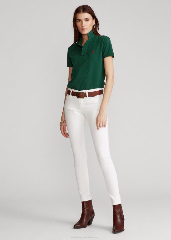 college grøn Kvinder Ralph Lauren klassisk pasform mesh poloshirt Z426B9227