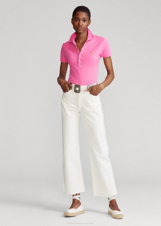 dalia pink Kvinder Ralph Lauren slim fit stretch poloshirt Z426B3244
